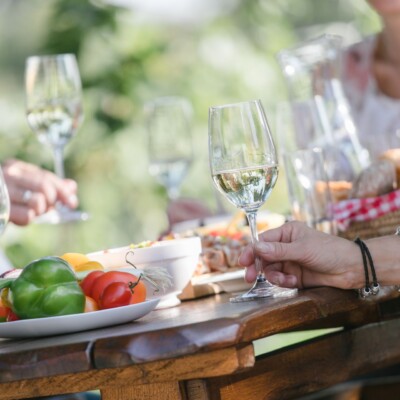 Umfangreiche Weinkarte